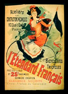 &39;The French Standard&39;, cartaz publicitário do &39;Atelier de Constructions Mecaniques, Bicicletas e Triciclos, Paris, 1891